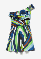 Pucci Iride Print One-Shoulder Mini Dress 3RJG60 3R756 020 Multicolor