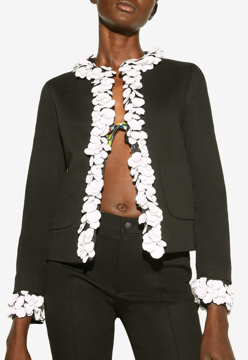 Emilio Pucci Sequin-Embellished Jacket Black 3RRB03 3R601 999