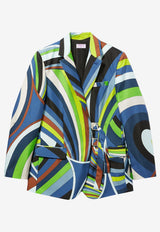 Emilio Pucci Classic-Lapel Wrap Blazer Multicolor 3RRB48 3R751 020