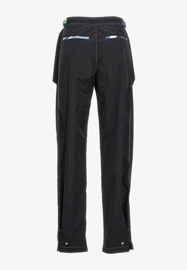 Pucci Logo-Embroidered Cargo Pants Black 3RRT10 3R627 999