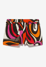Pucci Marmo-Print Mini Shorts Multicolor 3RRU26 3R768 036