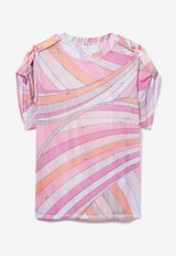 Pucci Iride-Print Mesh T-shirt Pink 3RTP50 3R752 026