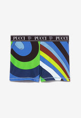 Pucci Iride-Print Mini Shorts Blue 3RTU01 3R755 020