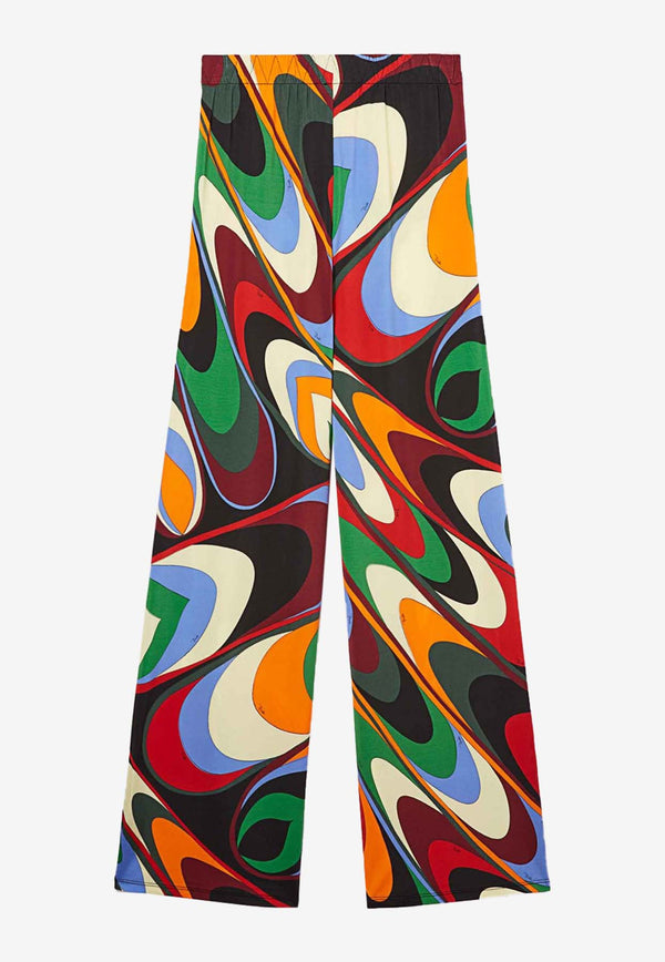 Pucci Onde Print Wide-Leg Pants Multicolor 3UJT06 3U796 016
