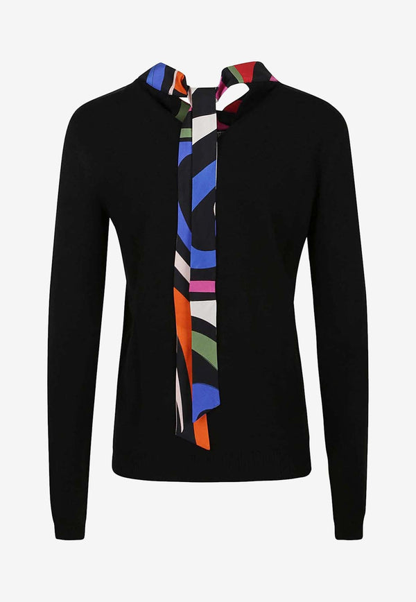 Pucci Marmo Print Wool Sweater Black 3UKM08 3U954 A05