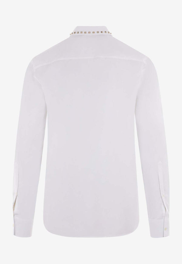 Valentino Rockstud Long-Sleeved Shirt 3V3AB25C4WW 0BO White
