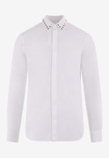 Valentino Rockstud Long-Sleeved Shirt 3V3AB25C4WW 0BO White