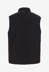 Valentino Toile Iconographe Down Vest 3V3CQA259G3 MXM Black