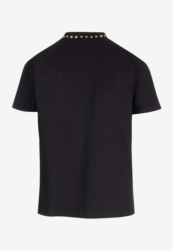 Valentino Rockstud Short-Sleeved T-shirt 3V3MG08X959 0NO Black