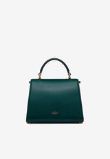 Valentino Small VSLING Top Handle Bag in Grained Leather Dark Green 3W2B0F53KGW 07T
