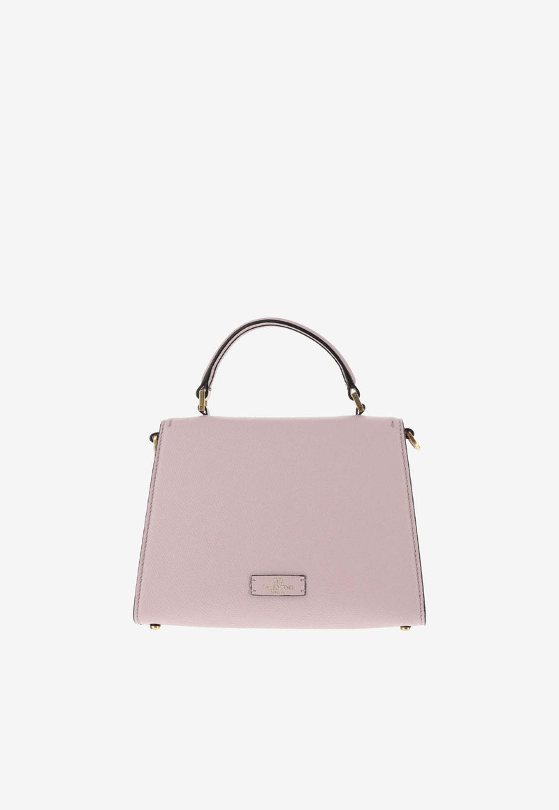 Valentino Small VSLING Top Handle Bag in Grained Leather Lilac 3W2B0F53KGW 6E0