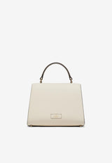 Valentino Small VSLING Top Handle Bag in Grained Leather Ivory 3W2B0F53YVV IA5