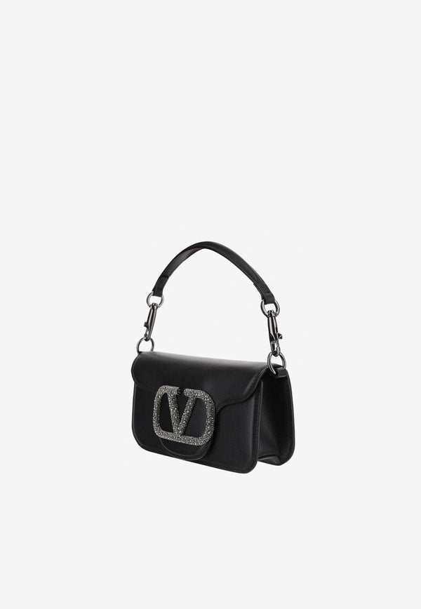 Valentino Small Locò Calf Leather Shoulder Bag Black 3W2B0K53CWR 249