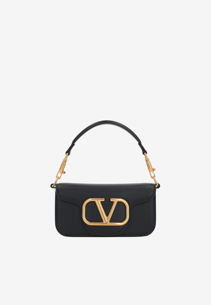 Valentino Small Locò Shoulder Bag in Calf Leather Black 3W2B0K53ZXL 0NO