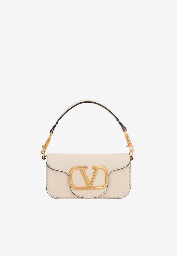 Valentino Small Locò Shoulder Bag in Calf Leather Ivory 3W2B0K53ZXL I16