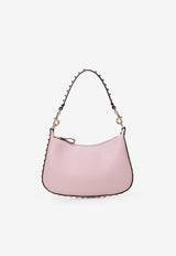 Valentino Small Rockstud Hobo Bag Grained Leather Lilac 3W2B0M37TAG 6E0