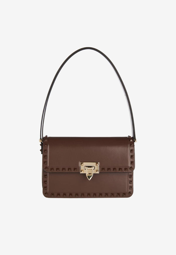 Valentino Rockstud23 Shoulder Bag in Smooth Leather Brown 3W2B0M41AZS 514