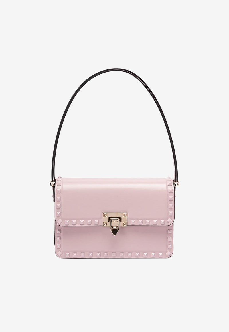 Valentino Rockstud23 Shoulder Bag in Smooth Leather Lilac 3W2B0M41AZS 6E0