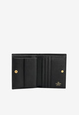 Valentino VLogo Wallet in Grained Leather Black 3W2P0R39SNP 0NO