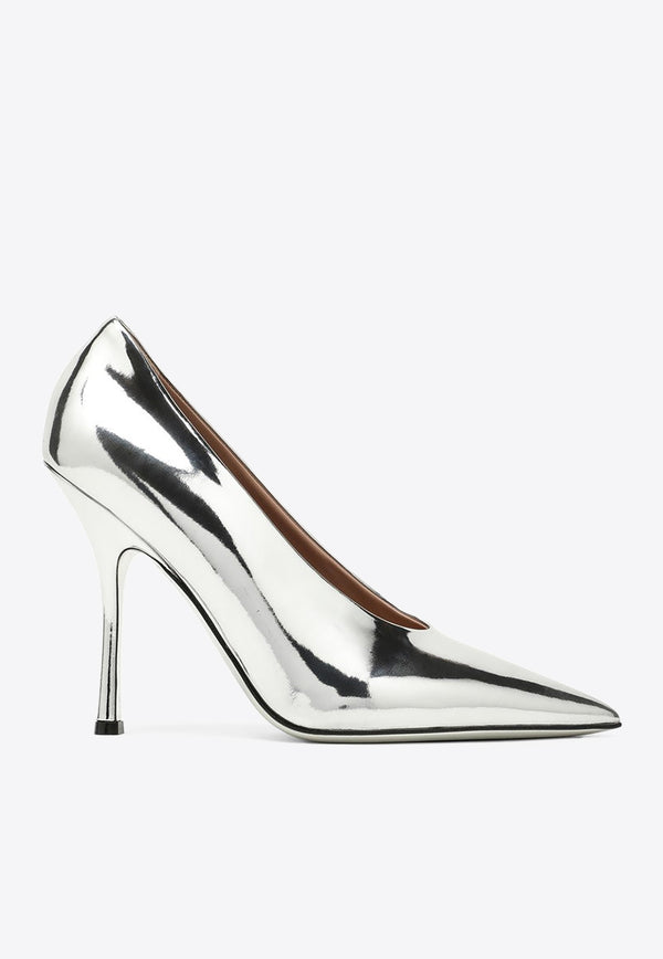 Valentino Nite-Out 110 Mirrored Leather Pumps Silver 3W2S0HF5SSH/N_VALE-S13