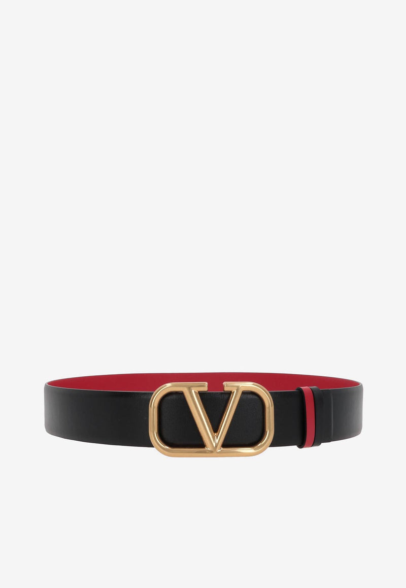 Valentino Signature VLogo Reversible Belt Black 3W2T0S11ZFR 0SM