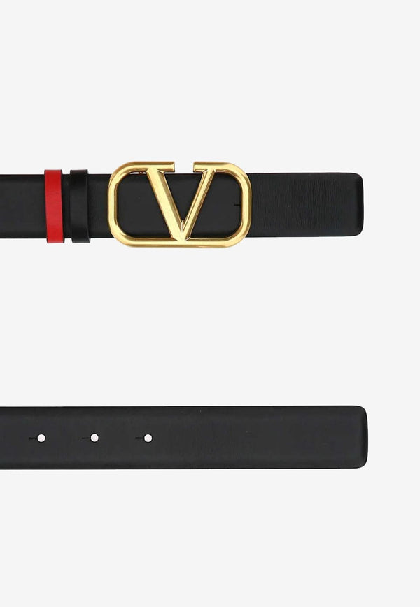 Valentino Signature VLogo Reversible Belt Black 3W2T0T15ZFR 0SM