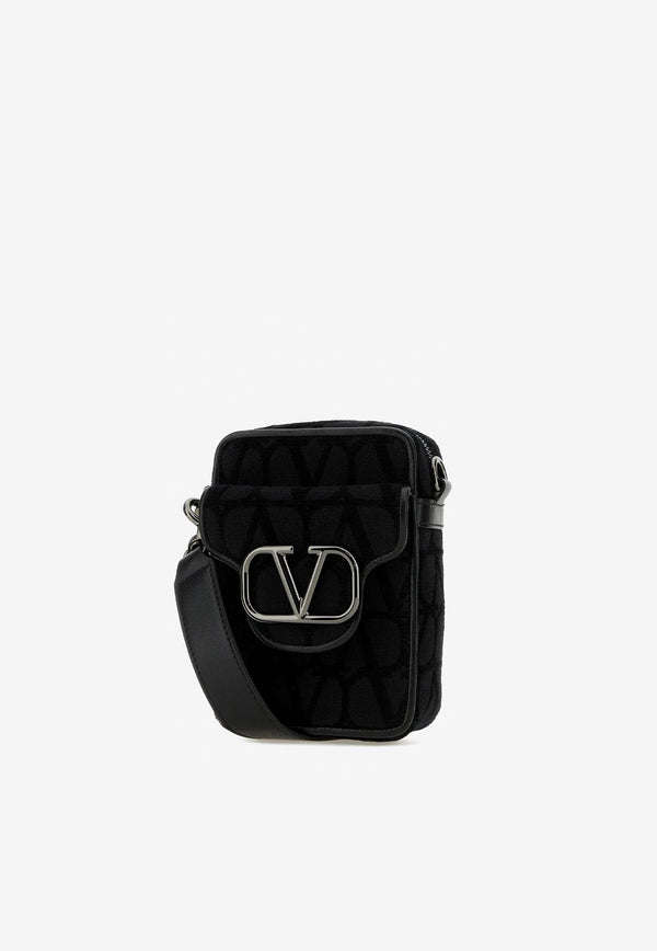 Valentino Mini Toile Iconographe Messenger Bag 3Y2B0C15PMJ 0NO Black