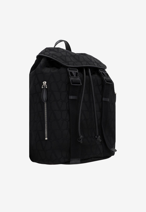 Valentino Iconographe Nylon Backpack 3Y2B0C29CSH 0NO Black