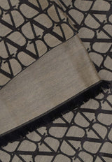Valentino Toile Iconographe Wool and Silk Scarf 3Y2ED020HPQ E21 Beige