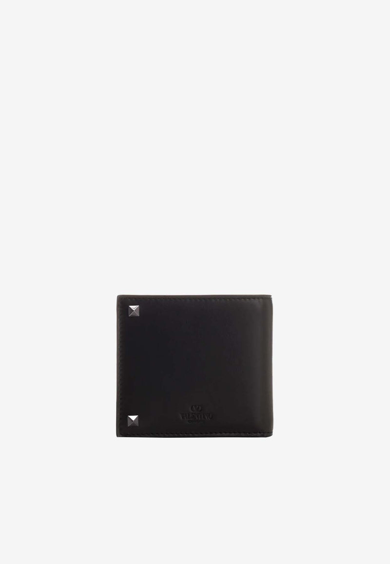 Valentino Rockstud Bi-Fold Leather Wallet 3Y2P0654VH3 0NO Black