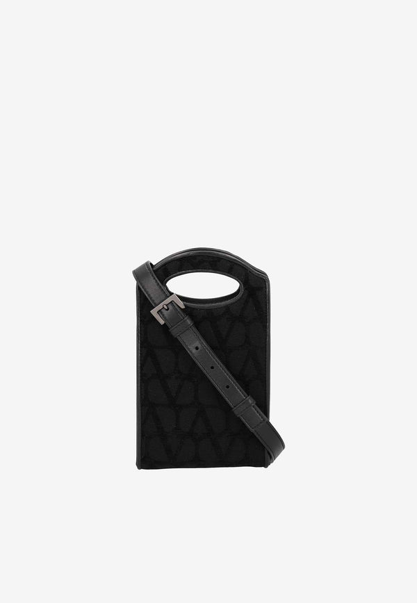 Valentino Mini Toile Iconographe Messenger Bag 3Y2P0U40QKD 0NO Black