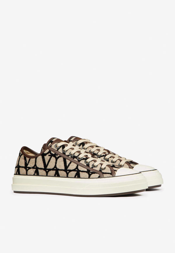 Valentino Totaloop Toile Iconographe Low-Top Sneakers 3Y2S0H02RWC 6ZN Beige