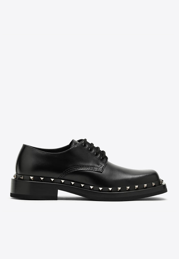 Valentino Rockstud M-way Derby Shoes Black 3Y2S0H34PMA/N_VALE-0NO