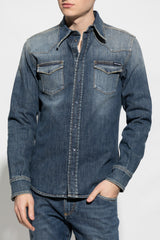 Distressed Denim Shirt