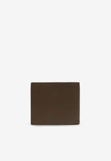 Burberry B Cut Bi-Fold Wallet in Grained Leather Brown 8080664 A1336-MILITARY