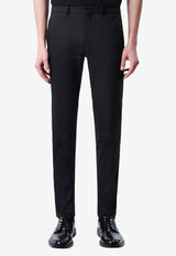 DRYKORN Slim-Fit Satin Tailored Pants Black 40427-888_BLACK