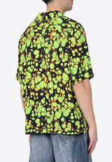 Martine Rose Abstract Print Bowling Shirt Green 404WS24416VI/Q_MARTI-GRN