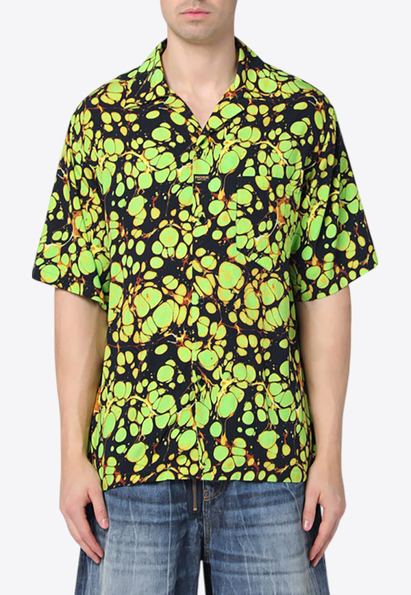 Martine Rose Abstract Print Bowling Shirt Green 404WS24416VI/Q_MARTI-GRN