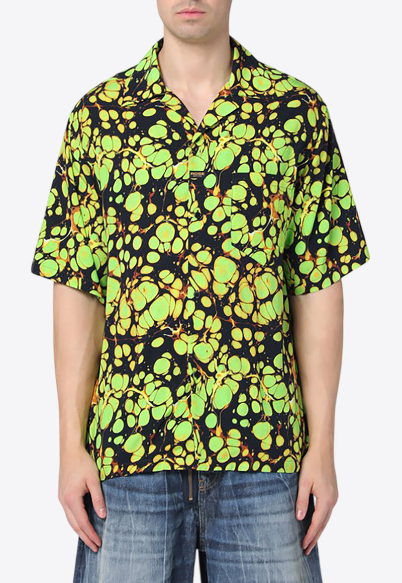Martine Rose Abstract Print Bowling Shirt Green 404WS24416VI/Q_MARTI-GRN