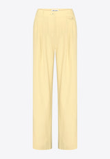 Anna Quan Nico Wide-Leg Tailored Pants Yellow 406.BUTYELLOW