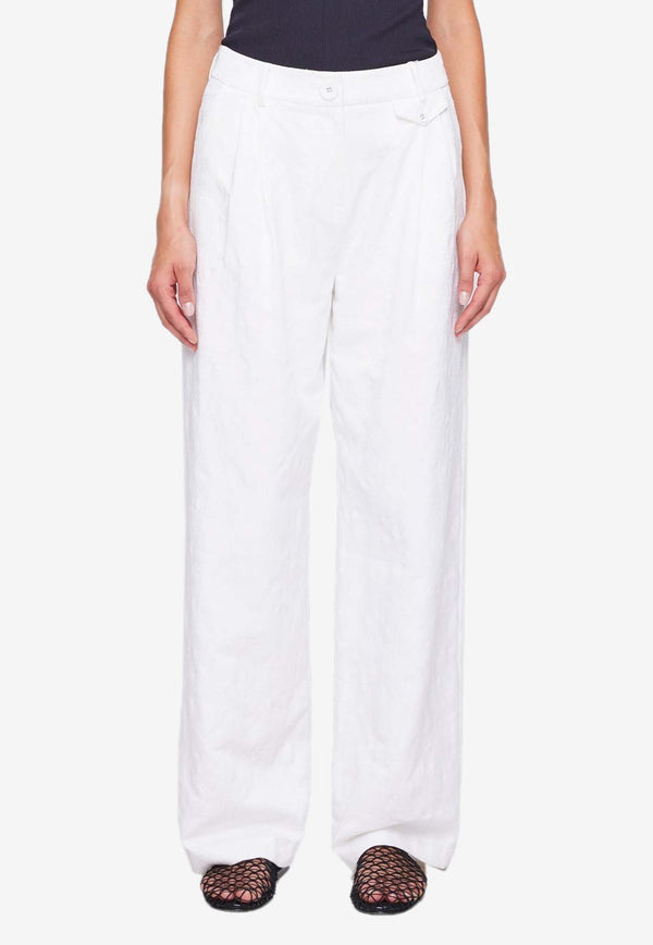 Anna Quan Nico Tailored Jacquard Pants White 406.JCDWHITE