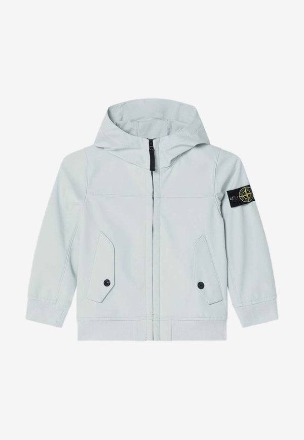 Stone Island Junior Boys Compass Patch Windbreaker Jacket Light Blue 4100002-CS0A22_STONE-V0041