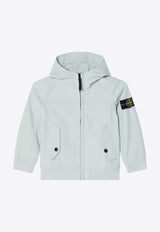 Stone Island Junior Boys Compass Patch Windbreaker Jacket Light Blue 4100002S0A22/Q_STONE-V0041