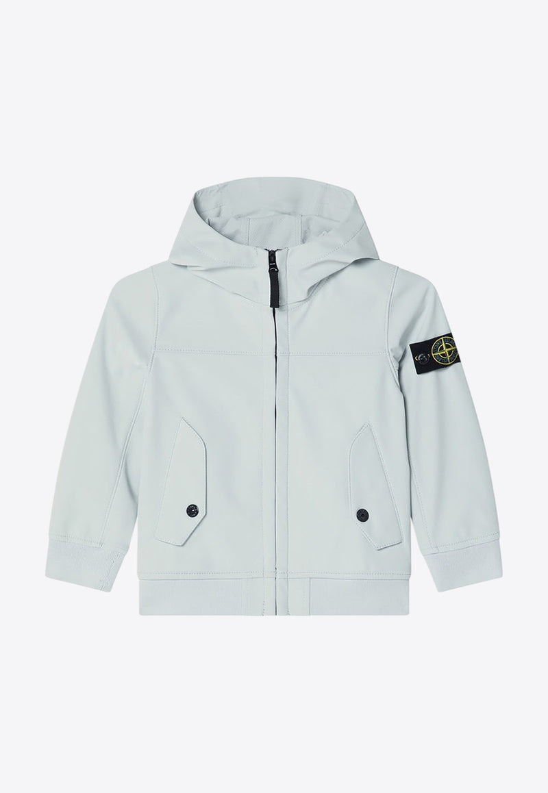 Stone Island Junior Boys Compass Patch Windbreaker Jacket Light Blue 4100002S0A22/Q_STONE-V0041
