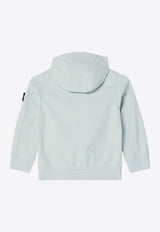 Stone Island Junior Boys Compass Patch Windbreaker Jacket Light Blue 4100002S0A22/Q_STONE-V0041