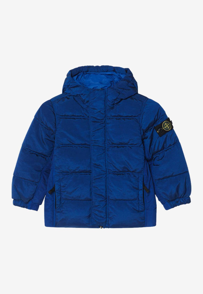 Stone Island Junior Boys Compass Logo Down Vest Blue 4100010-BS0019/R_STONE-V0022