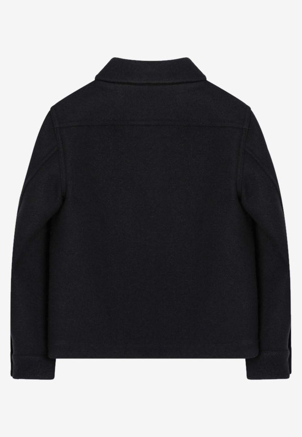 Stone Island Junior Boys Compass Patch Zip-Up Jacket Navy 4100014-BS0206_STONE-V0020