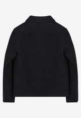 Stone Island Junior Boys Compass Patch Zip-Up Jacket Navy 4100014-CS0206_STONE-V0020