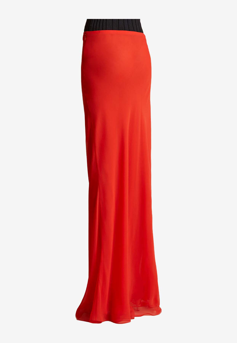 Khaite Mauva Floor-Length Skirt 4118337RED