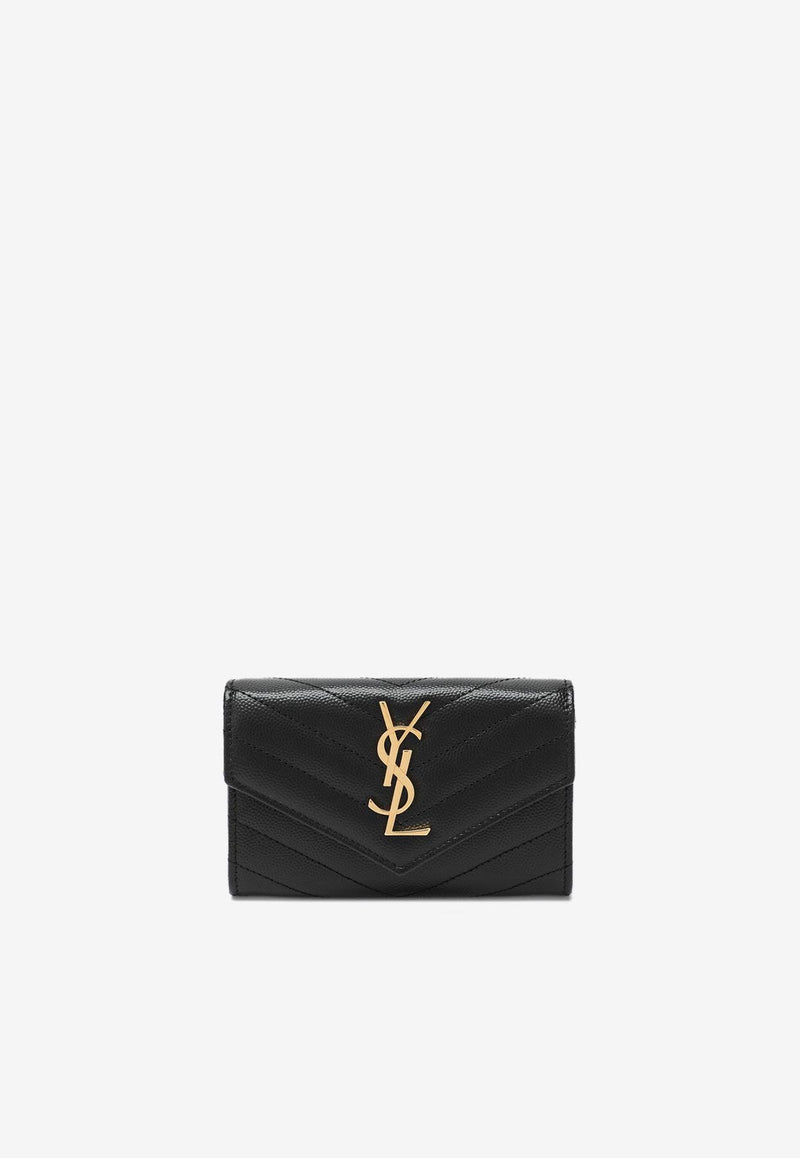 Saint Laurent Cassandre Quilted Envelope Clutch Black 414404BOW01/R_YSL-1000